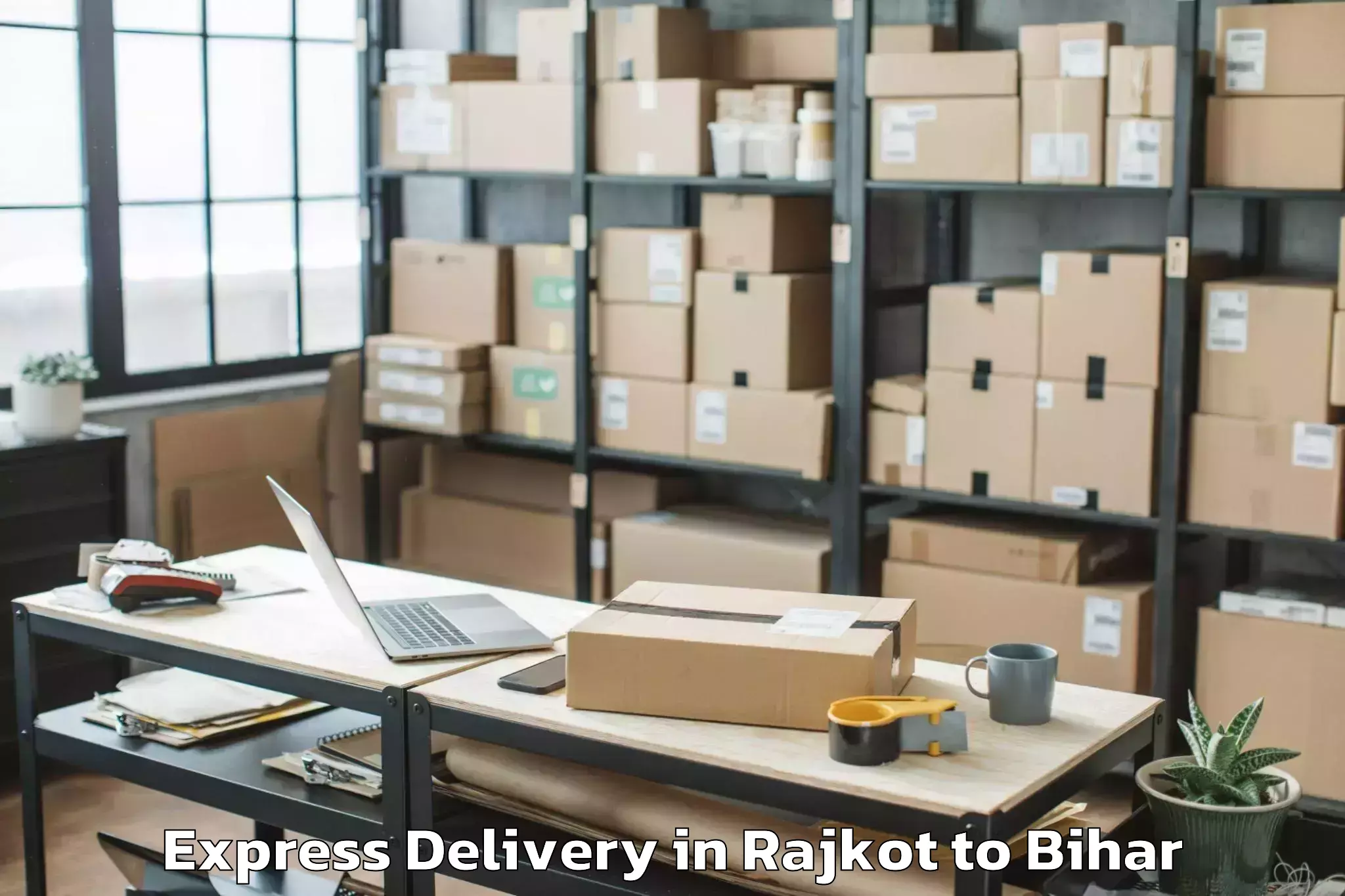 Leading Rajkot to Sikta Express Delivery Provider